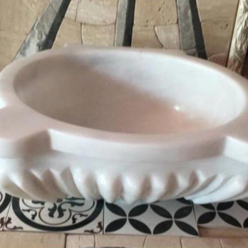 Melon Slice White Basin